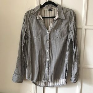 Sold! Volcom pinstripe button down blouse